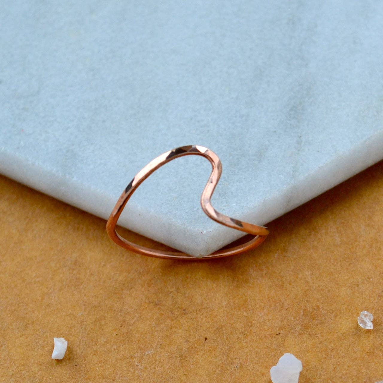 Foamy Wader - Wholesale Band/Stacked Ring - Waves Ring - handmade asymmetric wave ring, sustainable jewelry (4 metals)5