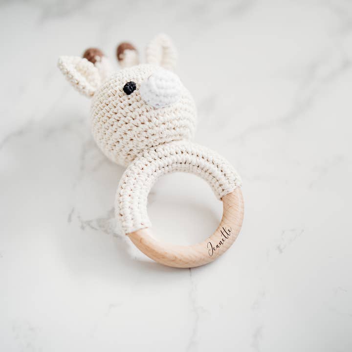 Grow With Me Baby Co - Wholesale Handheld Rattle - Baby - Baby Rattle, Crochet Baby Rattle, Animal Rattle1