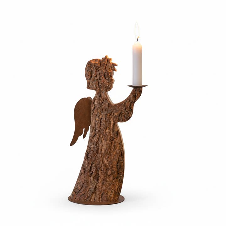 Thankgoods Bark Angel with Candle (Size 29 cm) for wholesale by Thankgoods GmbH
