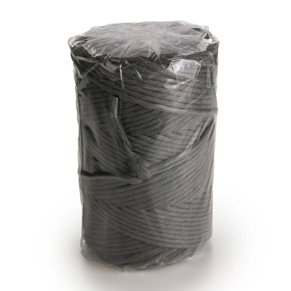 MB Cordas - Wholesale Craft Supplies - 3MM Single Twisted 500g Macrame Cotton Cord DARK GREY 140m Macrame String 1 PLY Craft Rope5