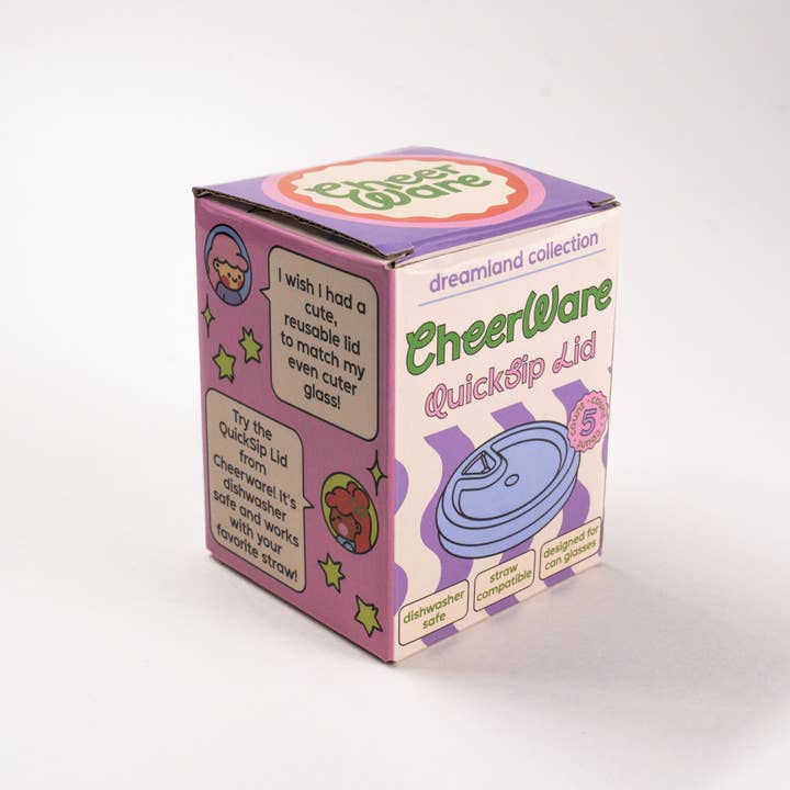 Cheerware - Wholesale Drink Lids - QuickSip Lid | Cute Reusable Lid for Can Glasses2