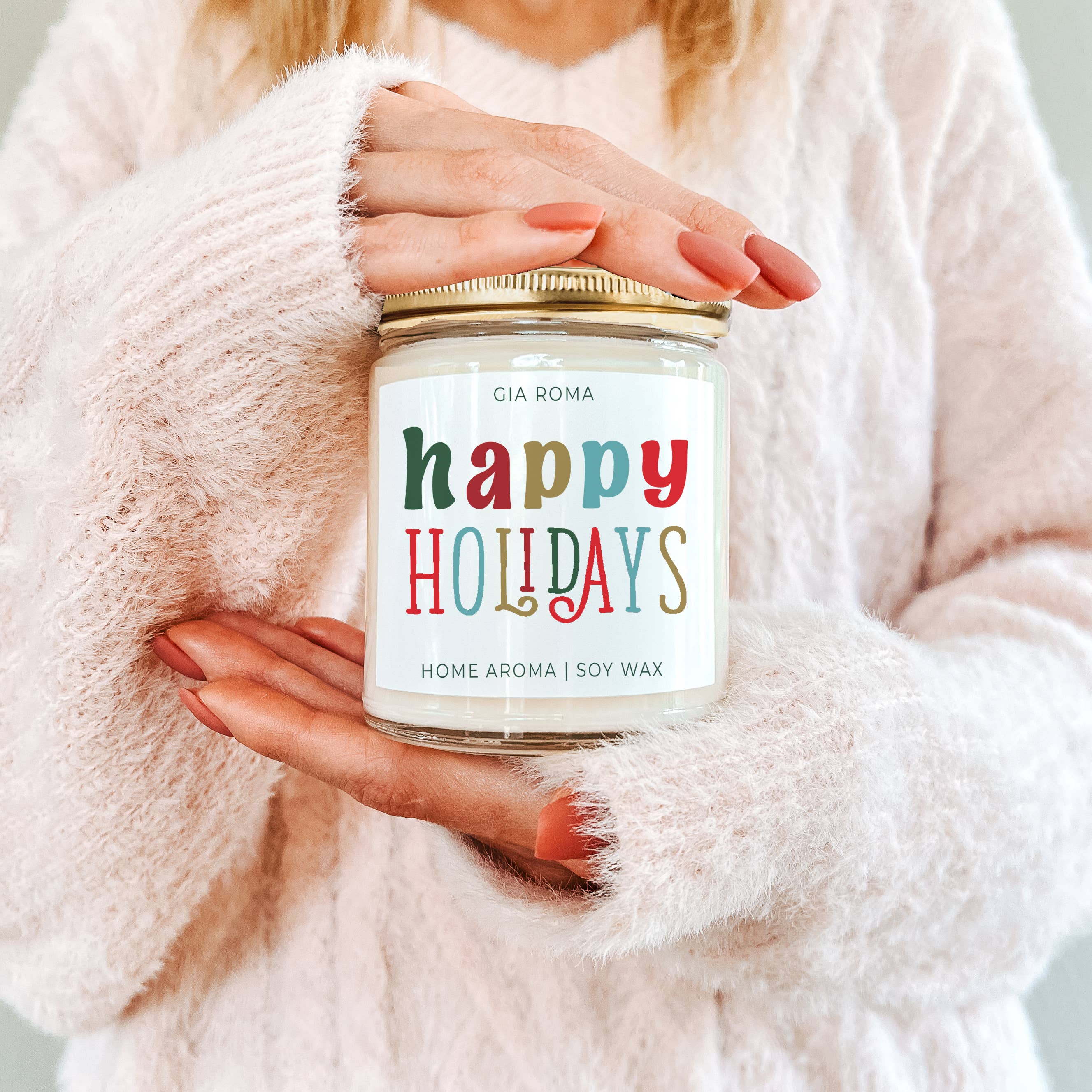 Gia Roma - Wholesale Jar/Filled Candle - Funny Christmas Candle Gifts, Soy Holiday Scented Jar Candle20