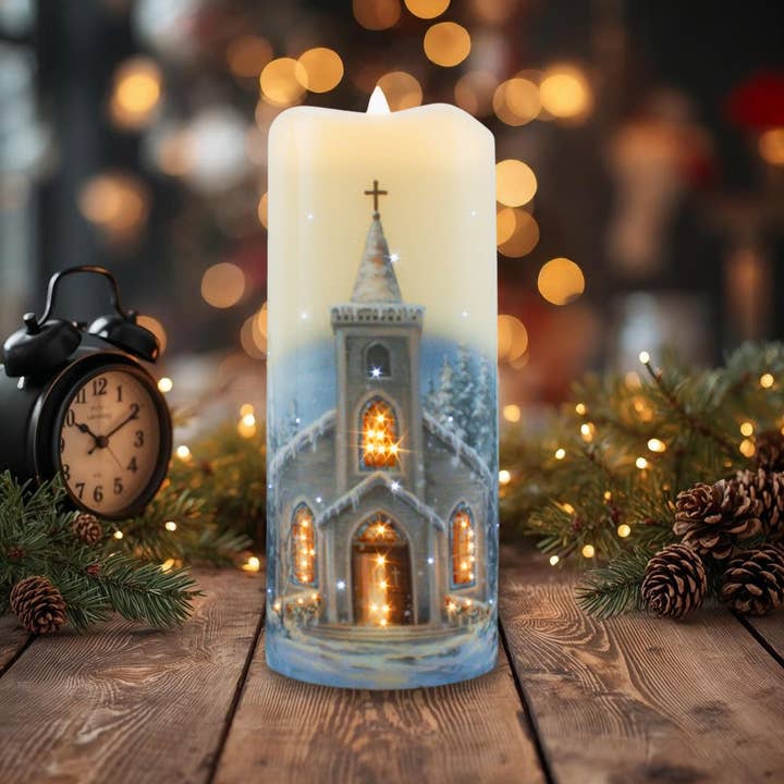Glow Decor - Wholesale Flameless Candle - The Chapel Fiber Optic Candle3