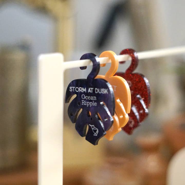 Swatches and Display Rack for wholesale by Lost Kiwi Designs