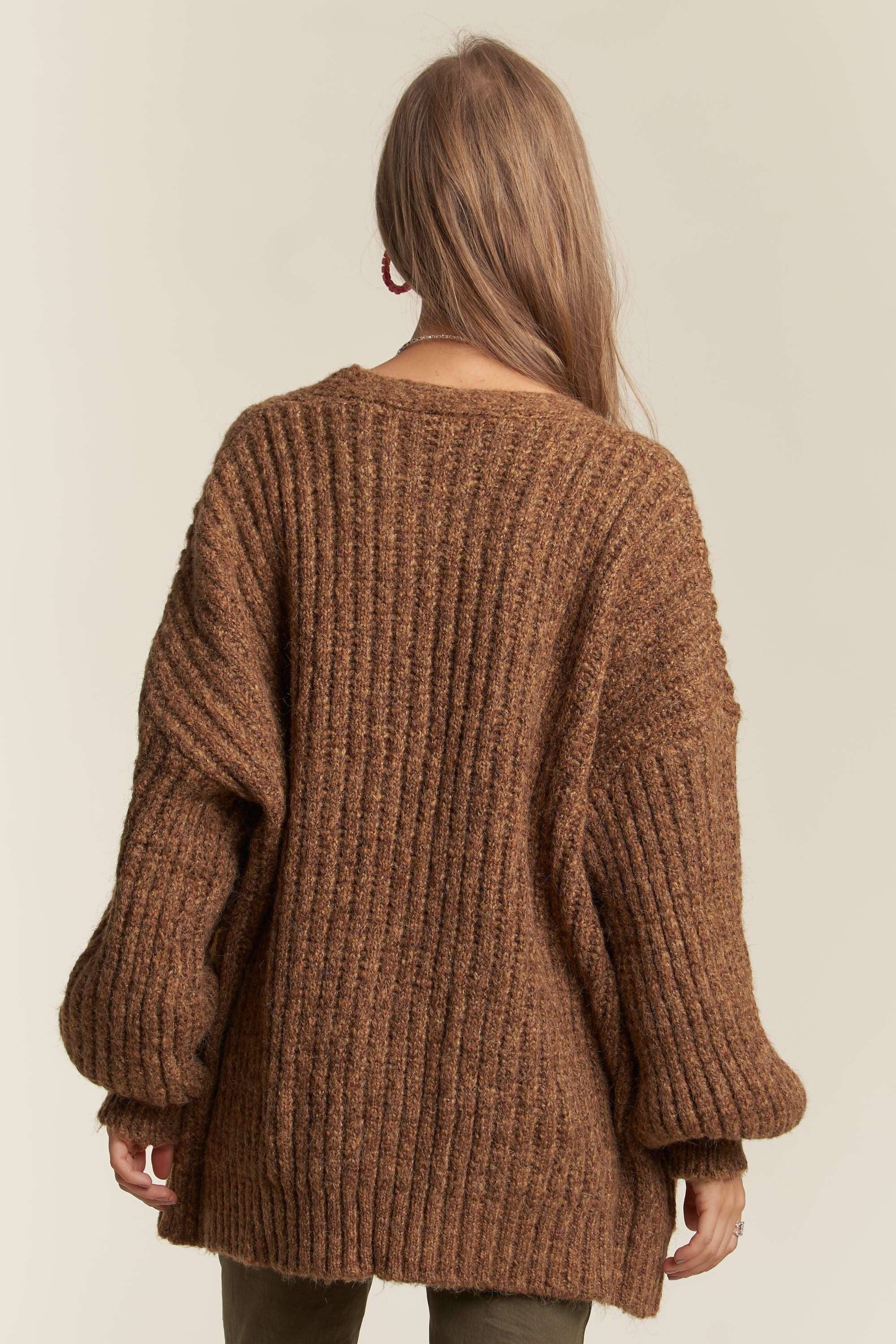 ADORA LA – wholesale Cardigan – Women’s – CESW3441A - BUTTON DOWN COZY SWEATER CARDIGAN5