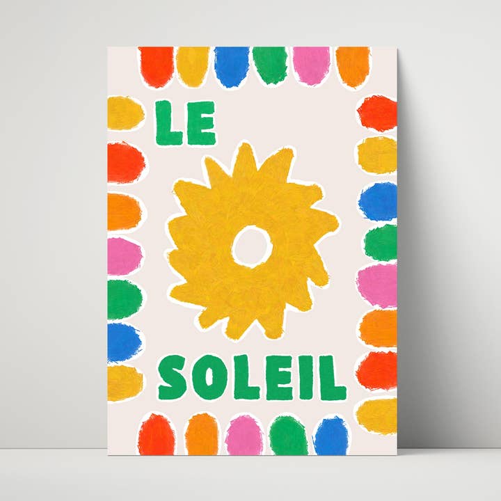 Le Soleil Colourful Art Print for wholesale by Maddison Ball Creative
