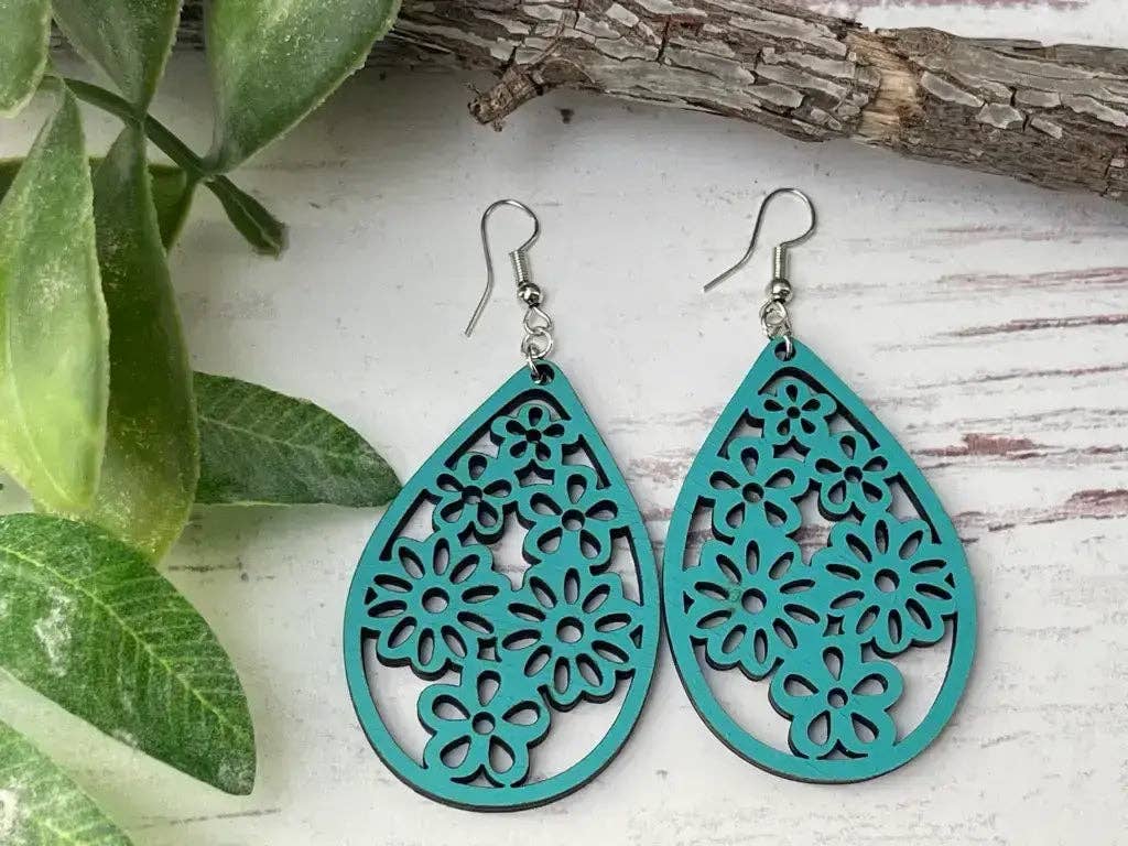 Truly Olive - Wholesale Dangle Earrings - Geometric Wood Jewelry2