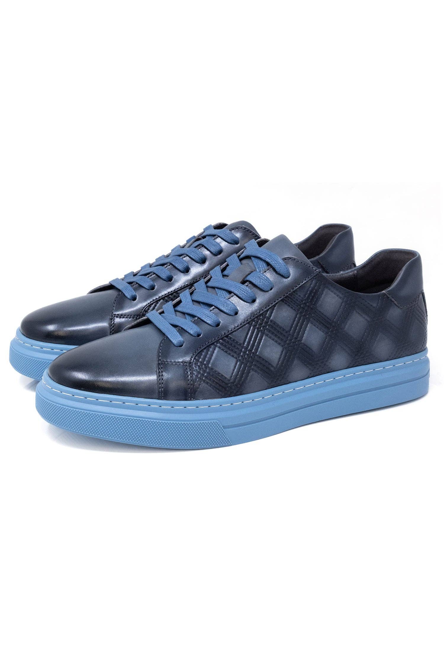BARABAS - Wholesale Lifestyle Sneakers - Men's - Men's Checkered Lace-up Leather Sneakers 5SH0922