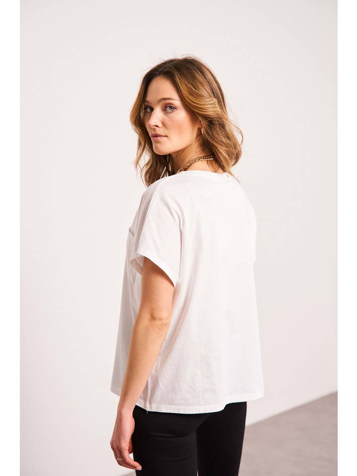 Oraije Paris - Wholesale T-shirt – women's - Tessa Basic t-shirt with pocket1