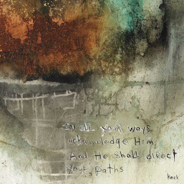 SCRIPTURE ART 071508 Proverbs 3:6 Canvas Print for wholesale by Michel Keck LLC