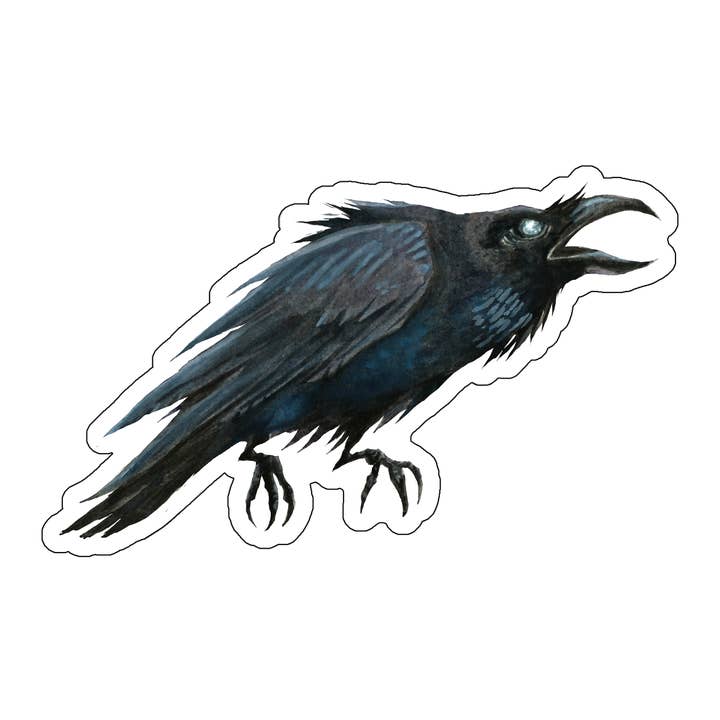 Raven Sticker for wholesale by The Spooky Dinosaur