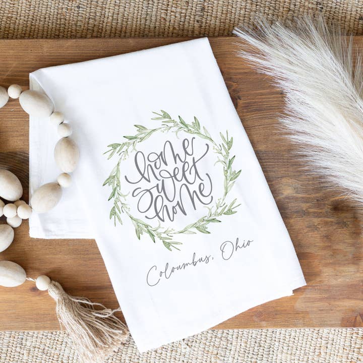 Keukenhanddoek, Custom State, Stad/staat, Home Sweet Home voor wholesale door Love Local