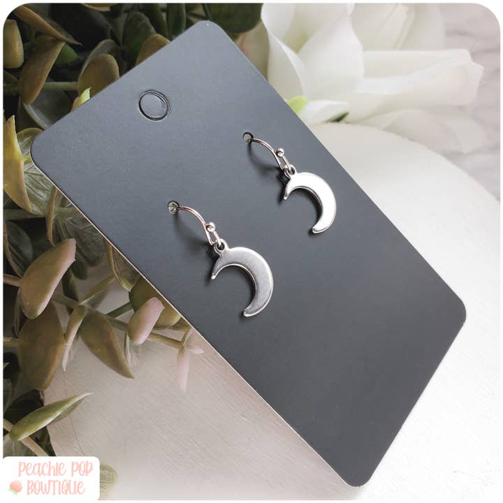 Crescent Moon Witch Charm Earrings for wholesale by Foxglove and Sage