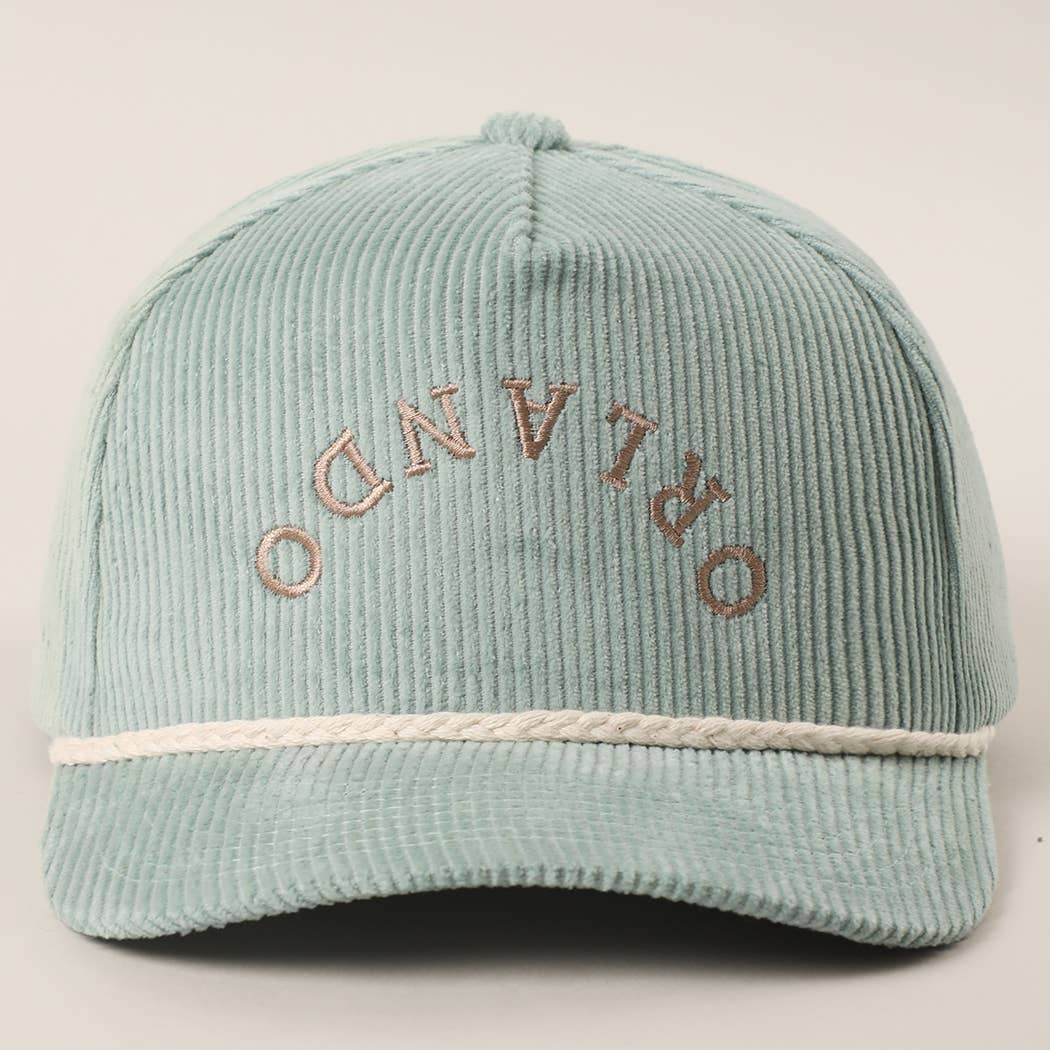 CORDUROY 3003 Cappello Ricamato in Velluto a Coste Personalizzato - La Tua Città e Stato in vendita all'ingrosso su Faire14