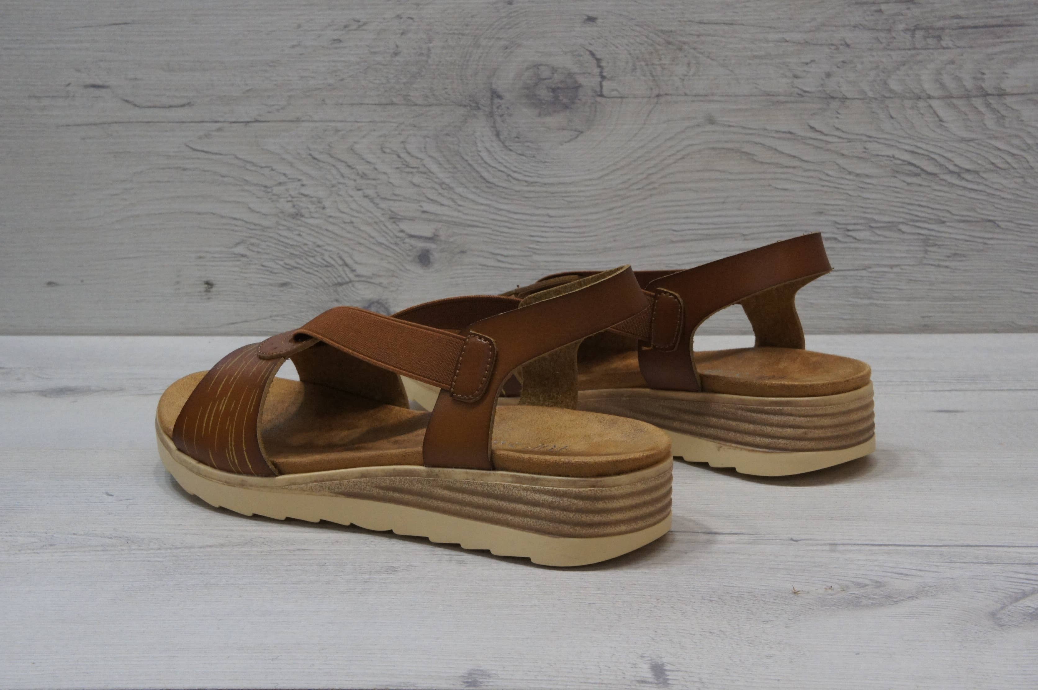 Top Staka – wholesale Sandals – Women's – A68159 Women's Plain Simple Circular Elastic Strap Sandals4