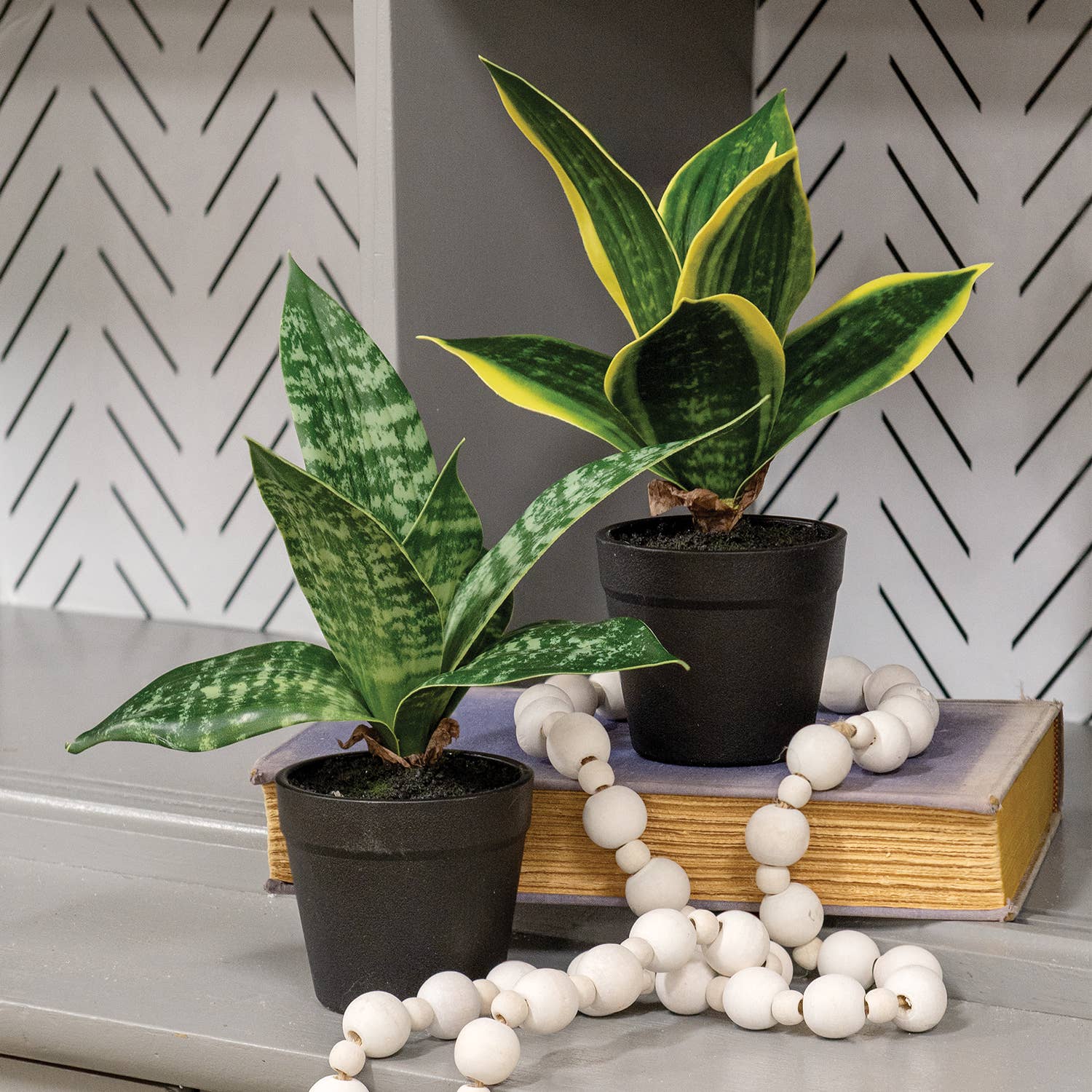 Col House Designs - Vente Plantes artificielles - Plante serpent vert foncé en pot2