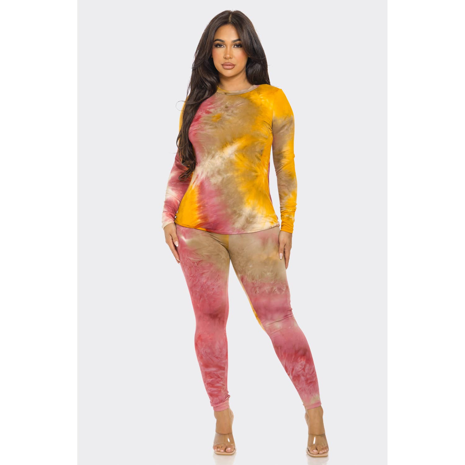 Uptown Apparel - Vente Ensemble de vêtements d'intérieur – femme - Ensemble tie-dye T5834-B10610 Loungewear0