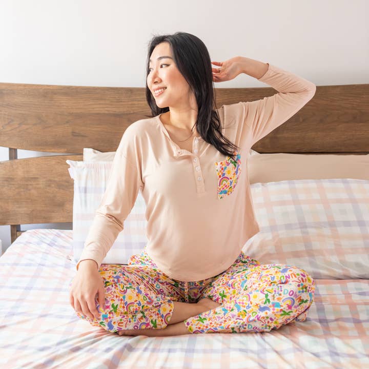 Monarch - Wholesale Sleepwear set – Women's - Adults Bamboo Pyjamas | Ellie Whittaker - Down Under (Cream)1