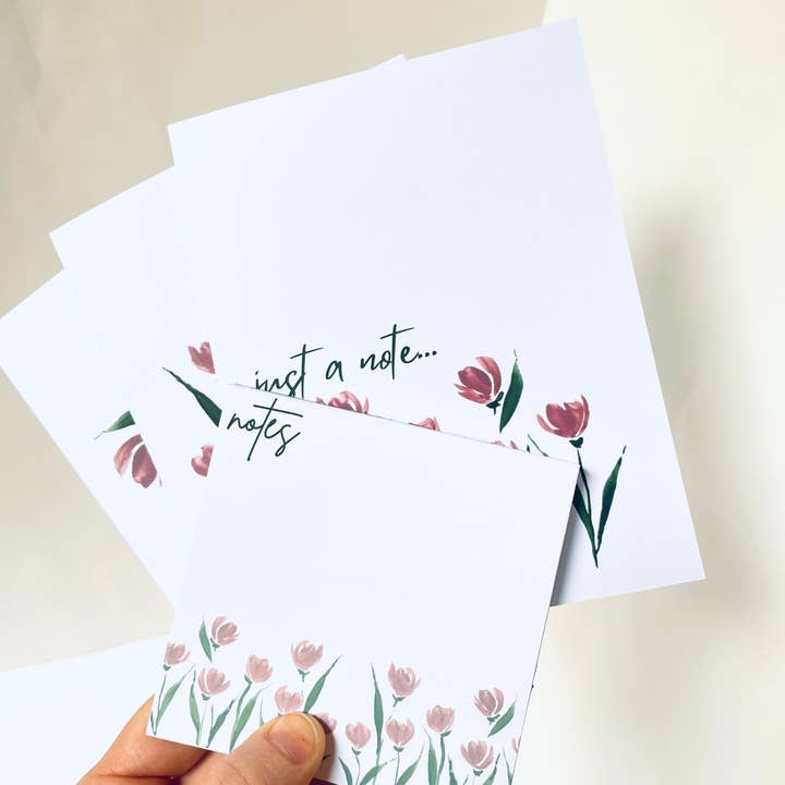 Atelier By Cat - Venta al por mayor Conjunto de papelería y tarjetas - Juego de papelería, blocs de notas y cajas de tarjetas simples con forma de tulipán8