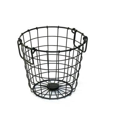 Buhi Imports - Wholesale Retailer display – Child & baby - 8 inch round wire basket with folding side handles2