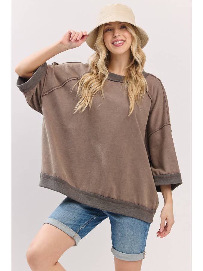 Sewn and Seen - Wholesale Top - Maternity - Mineral-Washed Oversized French Terry Top24