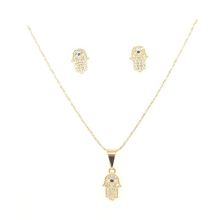 Läckra Cz Hamsa Set för wholesale av Lacosta Jewelry Corp