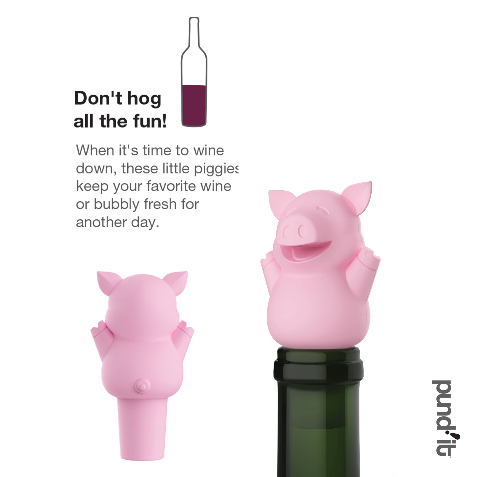 Fox Run Brands - Wholesale Wine Stopper - Pund'it 3 Little Swigs Wine Bottle Stoppers, Set of 37