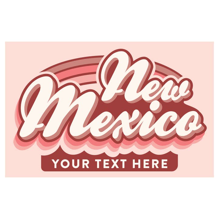 Postcard - New Mexico Retro Name for wholesale by Morris Magnets