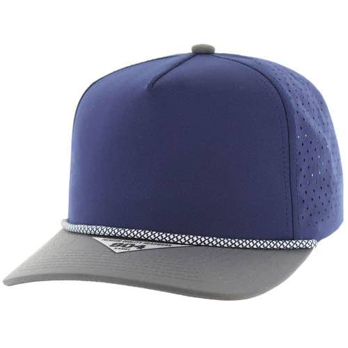Zion Brand - Wholesale Baseball Cap - Unisex - BLANK 5 PANEL ROPE LASER CUT SNAPBACK BALL CAP10