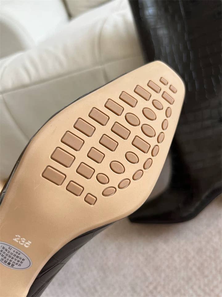 archive attire - Wholesale Lifestyle Sneakers - Women's - Crocodile-Embossed Leather Knee-High Boots12