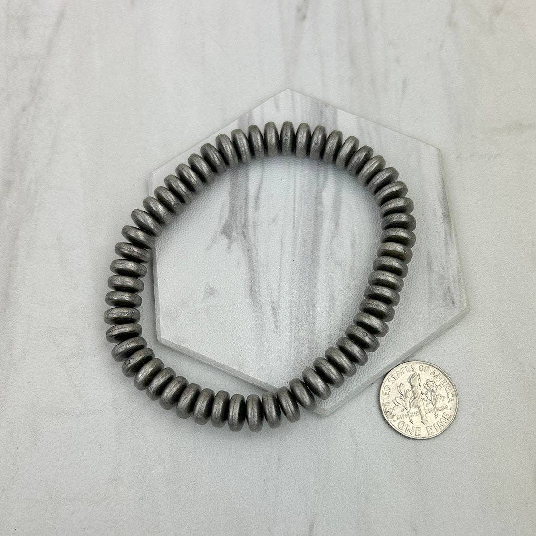 Western Elite Jewelry - Vendita all'ingrosso Bracciale con perline - BR250120-14 Bracciale con perle Navajo in argento elasticizzato da 8 mm (Copia)