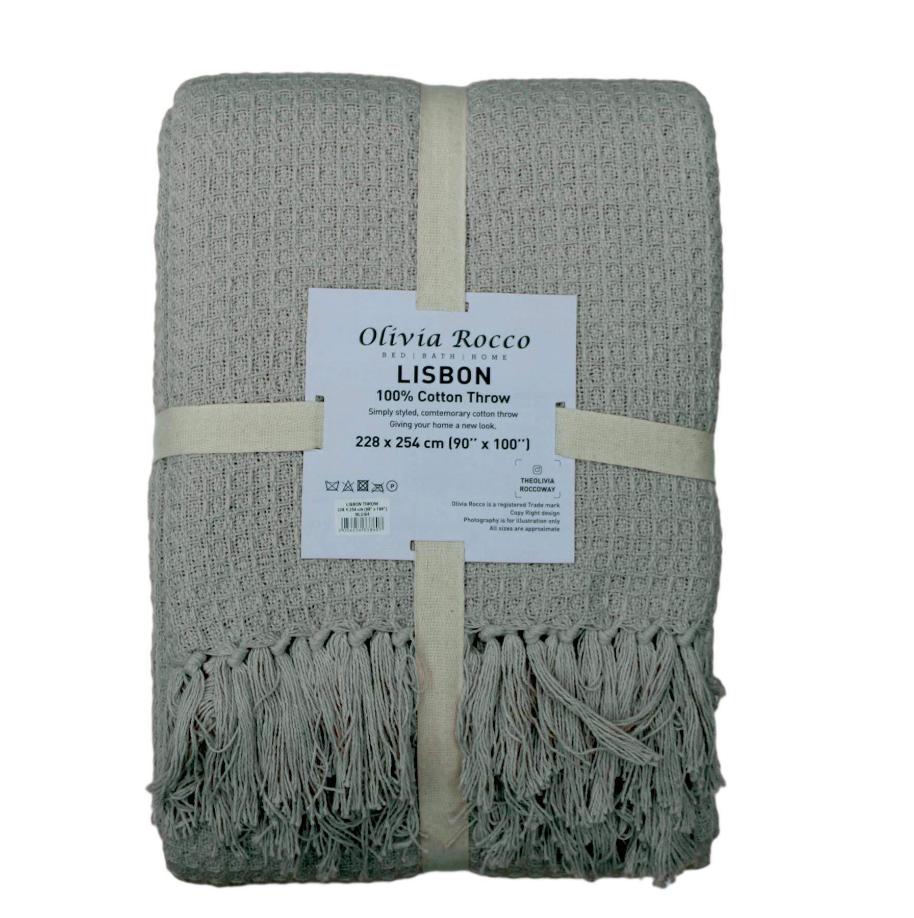 LOOMWORKS LTD – wholesale Throw blanket – Lisbon Pure Cotton Honeycomb Throw23