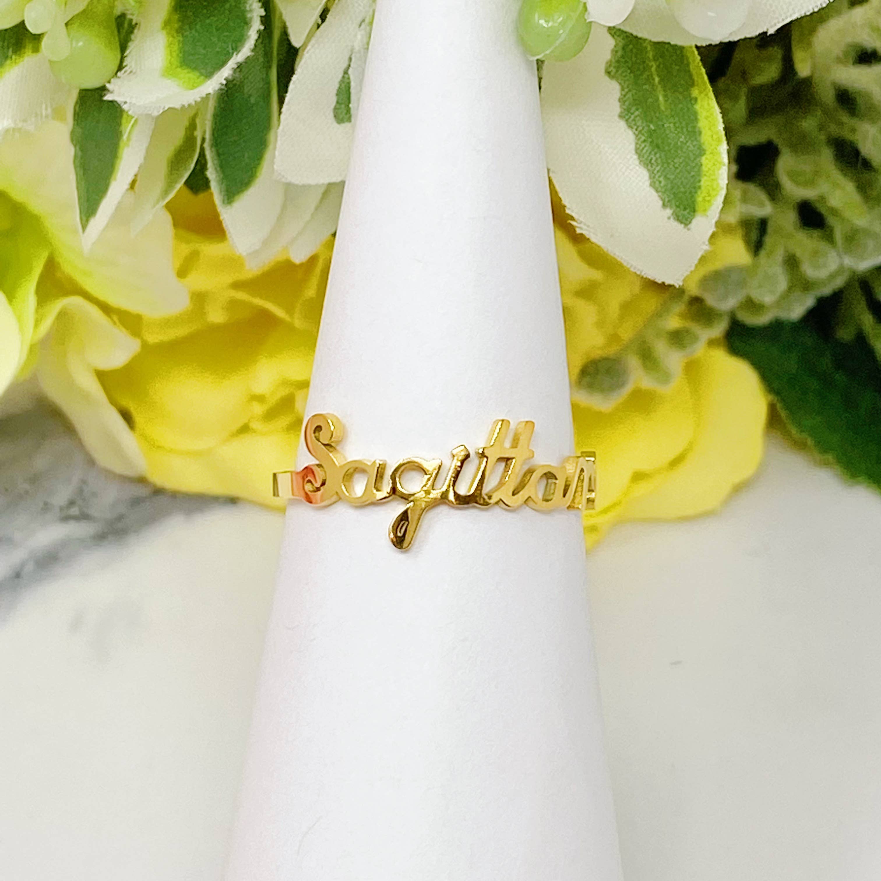 Ellison+Young - Wholesale Band/Stacked Ring - Scripted Zodiac Ring9
