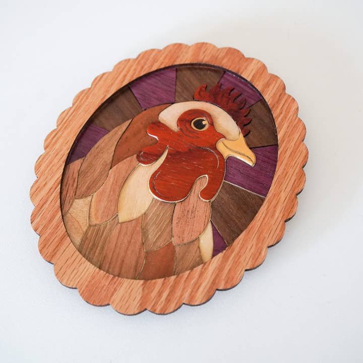 Scarlett JoHENson: Handmade Wooden Chicken Wall Art for wholesale by Whimsy Makers