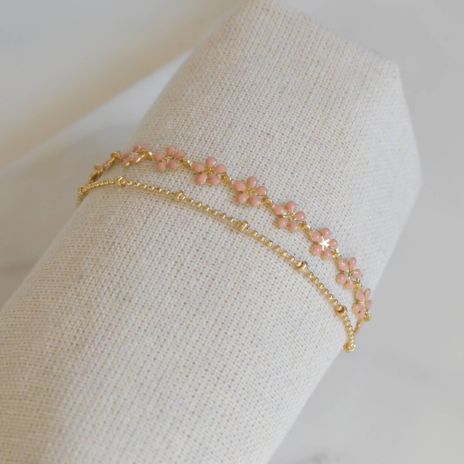 StarryNYC - Wholesale Schakelarmband - Verstelbare kettingarmbanden met gekleurde epoxyemaille bloemen4