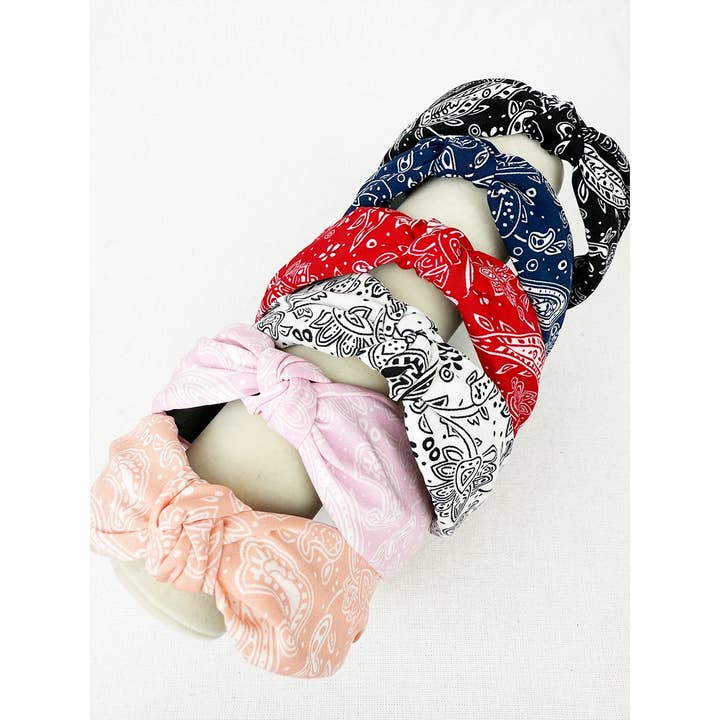 MIX COLOR All Year Long Bandana Knot Hairband for wholesale on Faire4