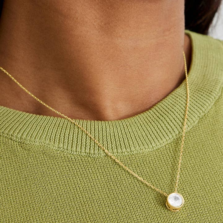 Luxenter – wholesale Hänge-/berlockhalsband – Luxenter halsband i 925 sterling silver med lysande zirkon, belagt med 18K gult guld - Imrak3