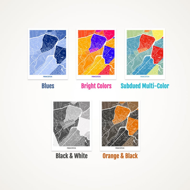 Juanita's Adventures - Wholesale Art Print - Juanitas Princeton Map Print1