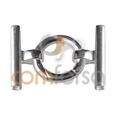 Cierre con muelle y barra 25 x 19mm plata 925ml para venta al por mayor de COM FORSA SL
