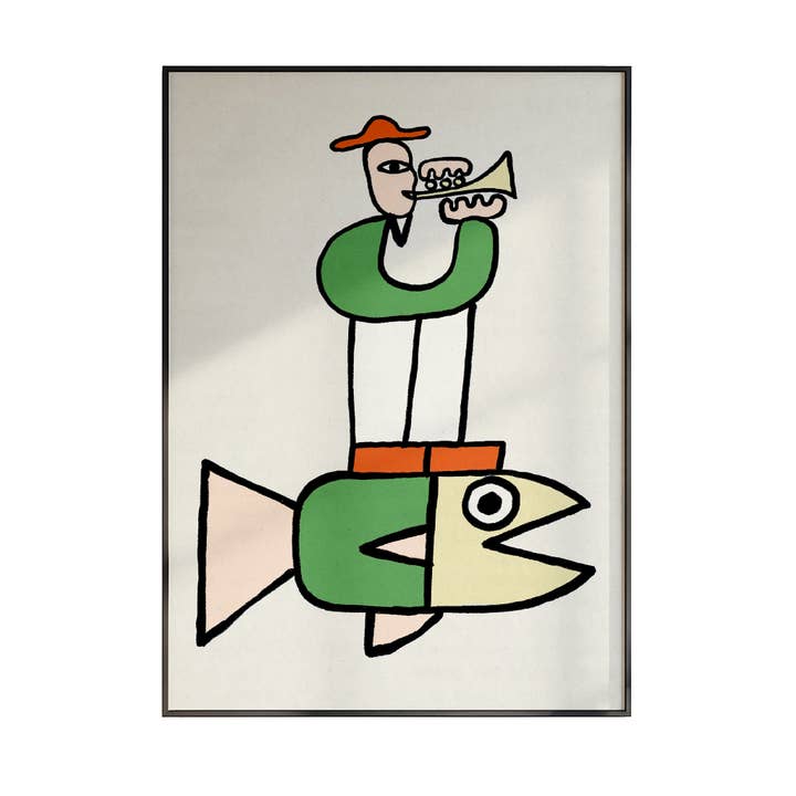 A3 Art Print - Fish Song - By Marcello Velho for wholesale by marcellovelho