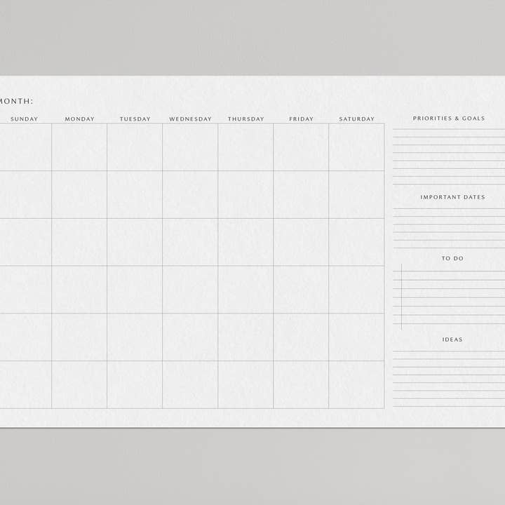 Calendário mensal de mesa por atacado de Hampton Paper Co.