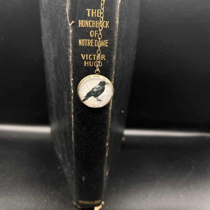 TerraSeaDesigns - Wholesale Bookmark - Black Raven Hook Bookmark