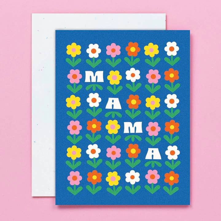 My Darlin' - Wholesale Mother's Day Card - Mama Dance • Retro Flower Grid Mother's Day Card