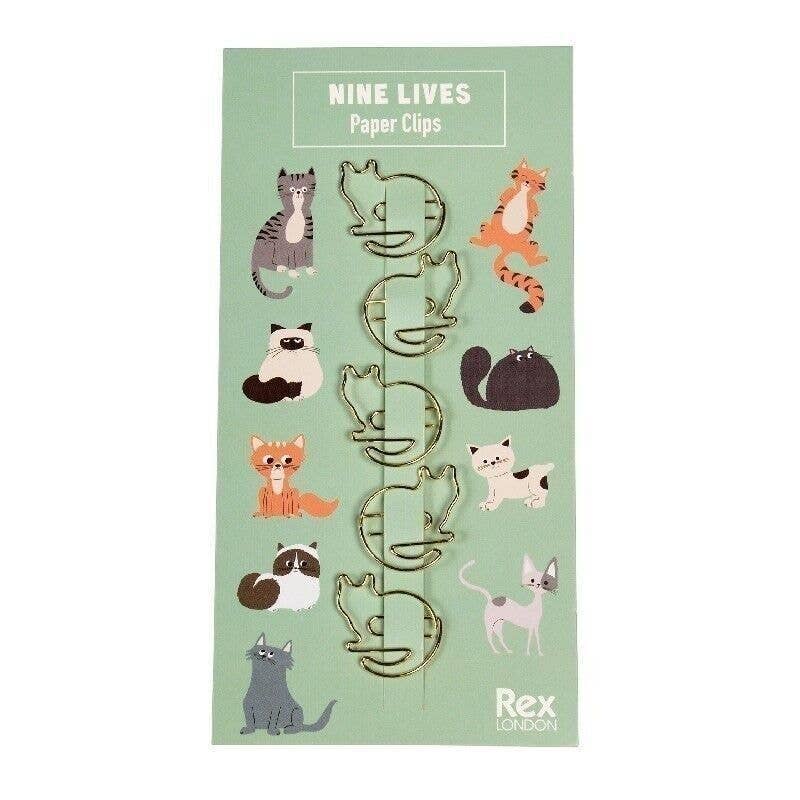 Rex B2B - UK – wholesale Paperclip – Cat Paper Clips (Set of 5) - Nine Lives0