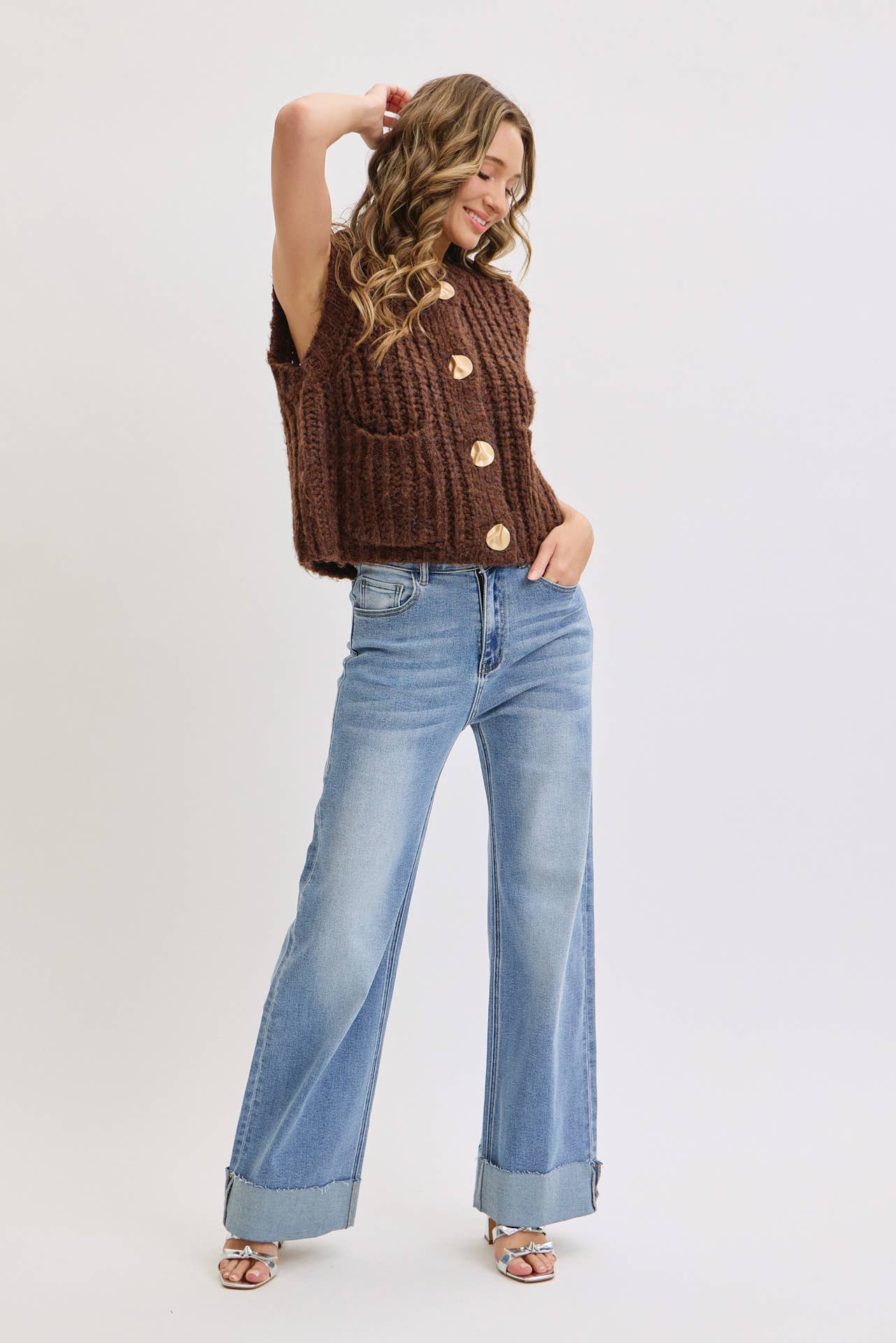 Sweet Lovely by Jen - Wholesale Knit Sweater - Women's - CHUNK SWEATER KNIT VEST 6