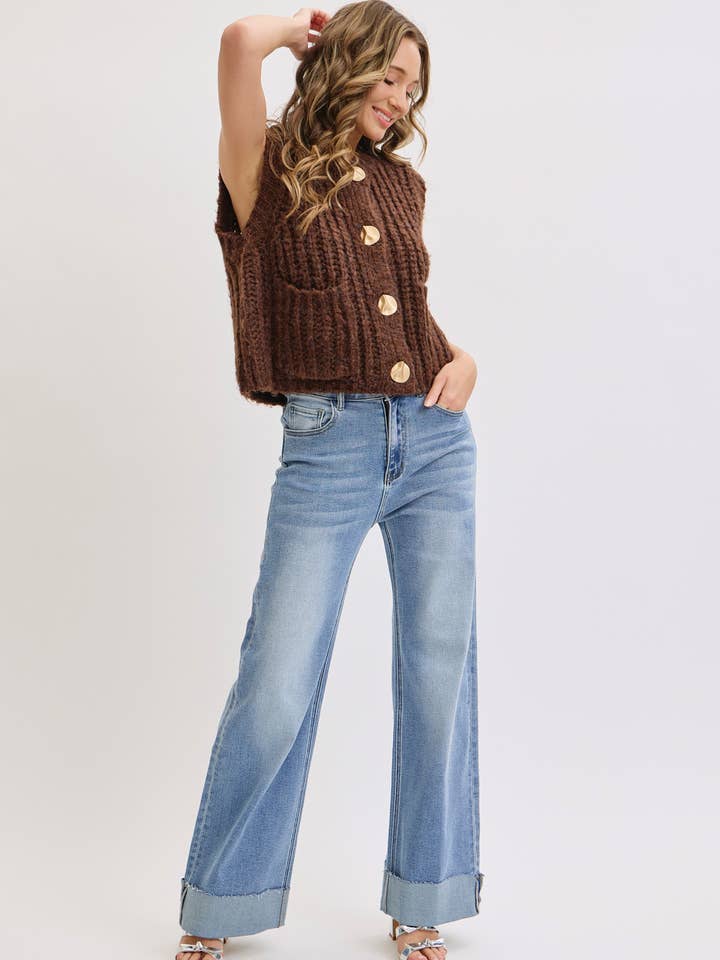 Sweet Lovely by Jen - Wholesale Knit Sweater - Women's - CHUNK SWEATER KNIT VEST 6