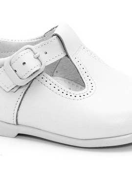 Chaussures classiques unisexes en cuir à bride T pour garçons et filles pour la vente par Patucos