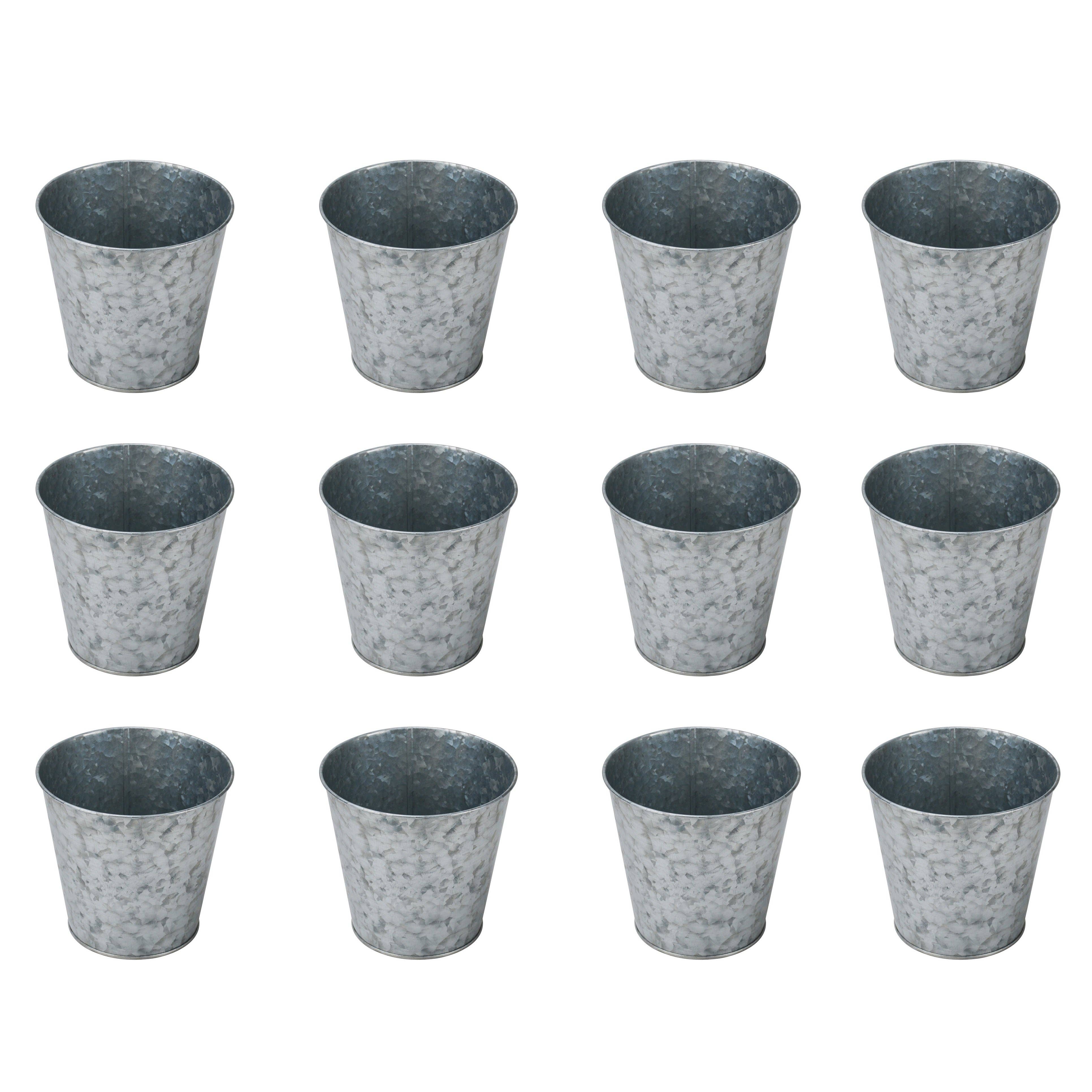 DAHO – Großhandel Blumentopf – 5,12 Zoll (13 cm) Metallblumentopf / Vase für Zuhause, Garten, Hochzeit, Außenbereich5