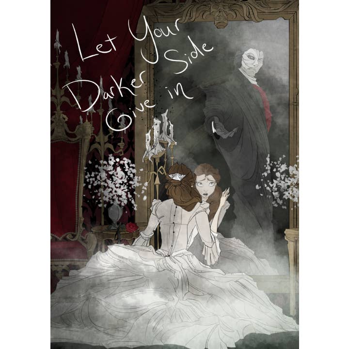 Fantasma dell'Opera - Divertente biglietto d'amicizia gotico per la vendita all'ingrosso da parte di Dread Illustrations