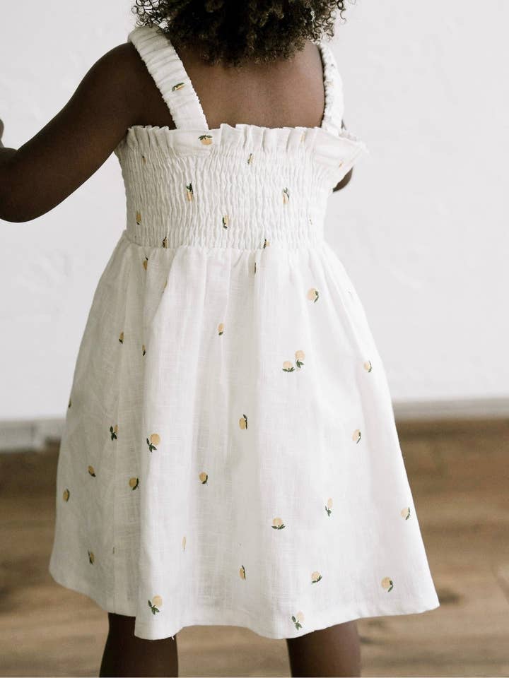 Vestido de lino Florence 'Clementine' para venta al por mayor de Oat Children